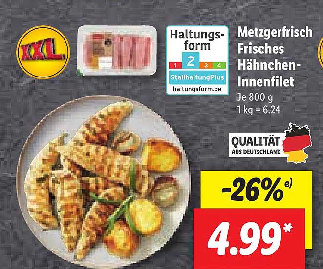 Metzgerfrisch Frisches Hähnchen-innenfilet Angebot bei Lidl