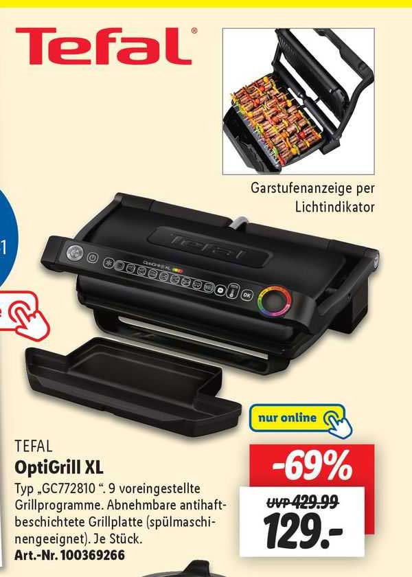 Tefal Optigrill Xl Angebot Diese Woche Tefal Optigrill Xl Angebot bei Lidl - 1Prospekte.de