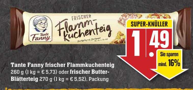 Tante Fanny Frischer Flammkuchenteig Oder Frischer Butter-blätterteig ...