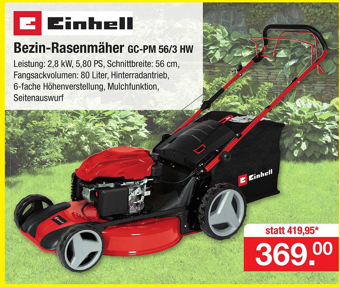 Einhell Benzinrasenmäher Gcpm 563 Hw Angebot bei Zimmermann
