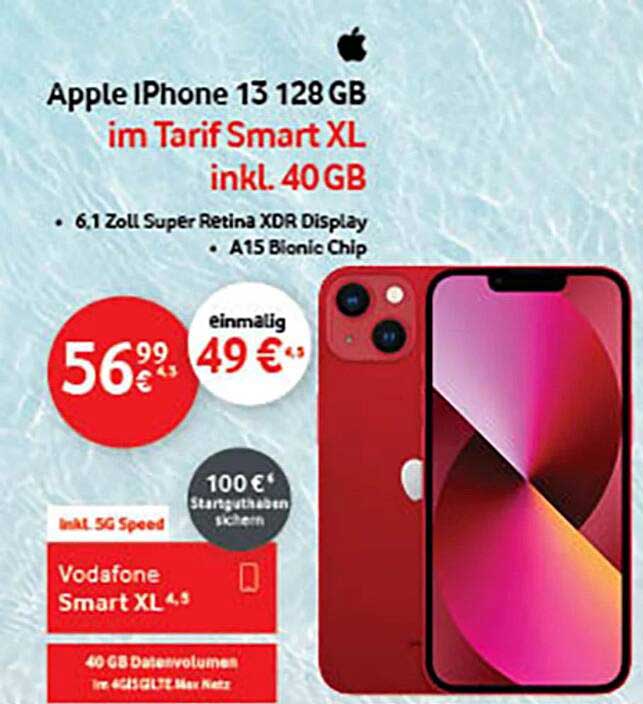 MyExtra Shop Apple Iphone 13 128gb Im Tarif Smart XL Inkl. 40gb