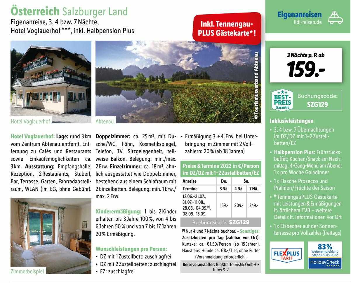 österreich Salzburger Land Angebot bei Lidl 1Prospekte.de