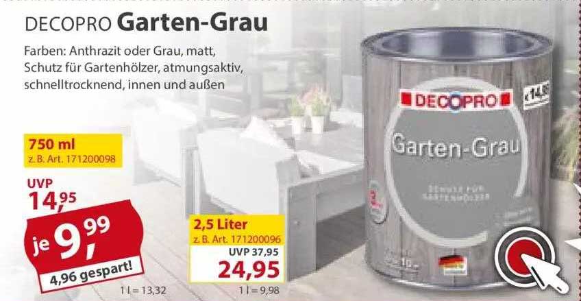 Decopro Gartengrau Angebot bei Sonderpreis Baumarkt 1Prospekte.de