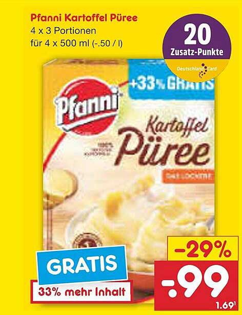 Pfanni Kartoffel Püree Angebot bei Netto Marken Discount