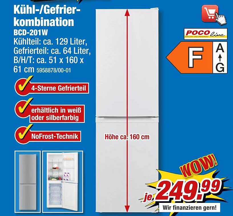 Poco Line Kühlgefrierkombination Angebot bei POCO 1Prospekte.de