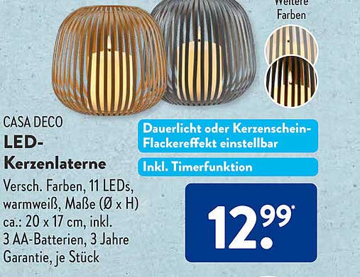 Casa Deco Led Kerzenlaterne