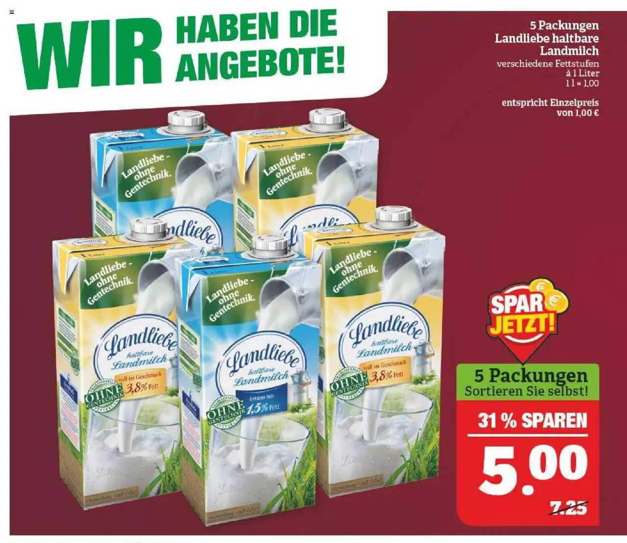 Landliebe Haltbare Landmilch Angebot bei ALDI Nord