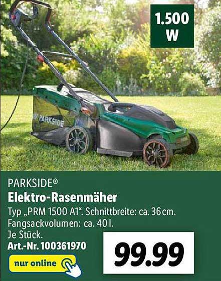 Parkside Elektrorasenmäher Angebot bei Lidl 1Prospekte.de