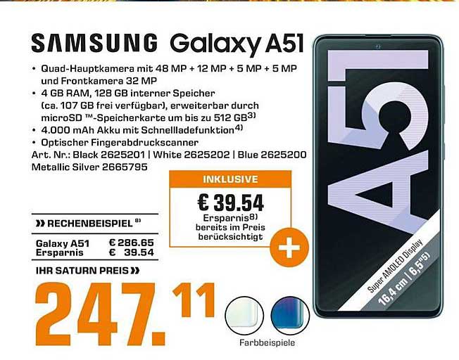 Saturn Samsung Galaxy A51