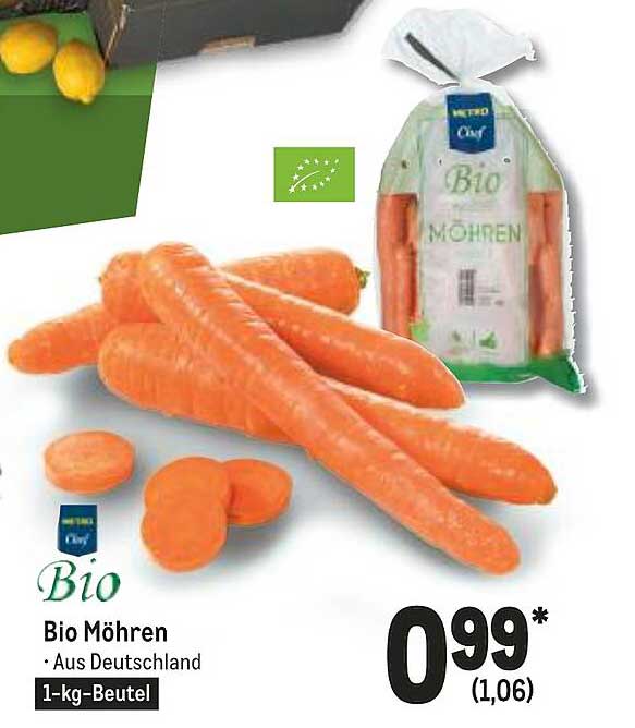 Metro Chef Bio Möhren Angebot bei METRO 1Prospekte.de