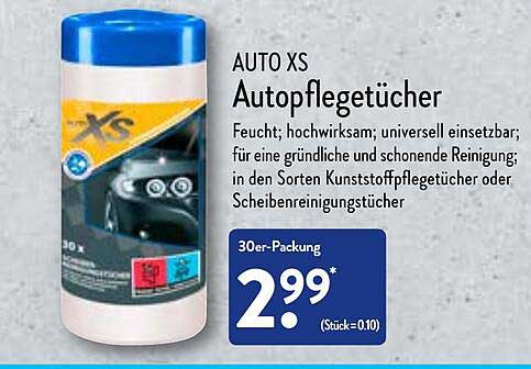Auto Xs Autopflegetücher Angebot bei ALDI Nord 1Prospekte.de