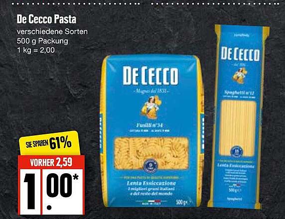 De Cecco Pasta Angebot Bei EDEKA 1Prospekte de