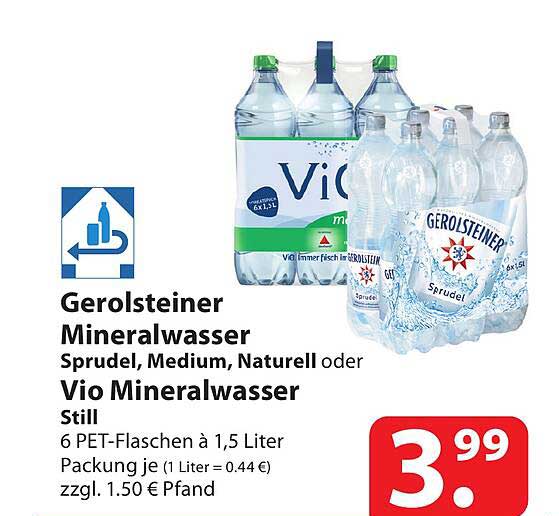 Gerolsteiner Mineralwasser Oder Vio Mineralwasser Angebot bei Famila