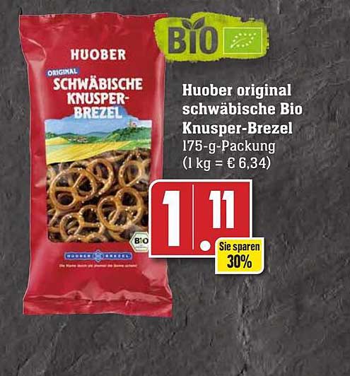 Huober Original Schwäbische Bio Knusper-brezel Angebot bei EDEKA