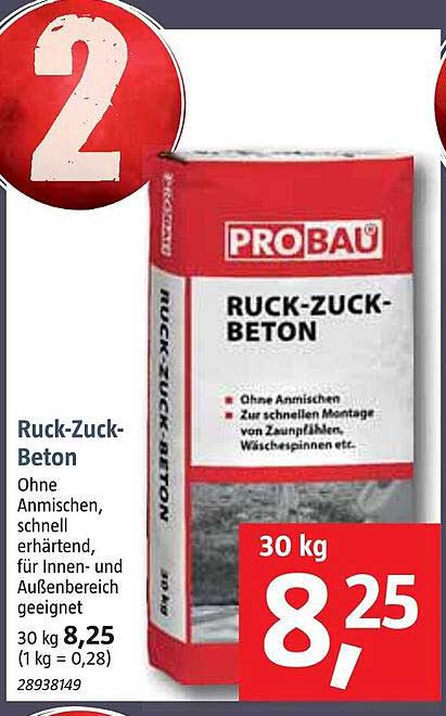 Ruckzuckbeton Angebot bei Toom Baumarkt