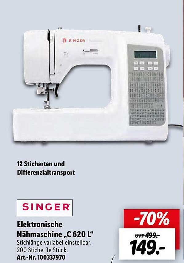 Singer Elektronische Nähmaschine bei Angebot Lidl C620l
