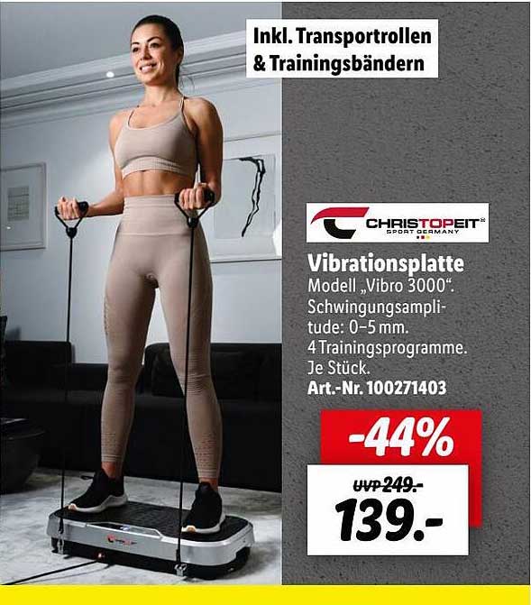 Vibrationsplatte 200W Mit Fernbedienung - Ganzkörpertraining Bis 150kg Inkl. Widerstandsbänder