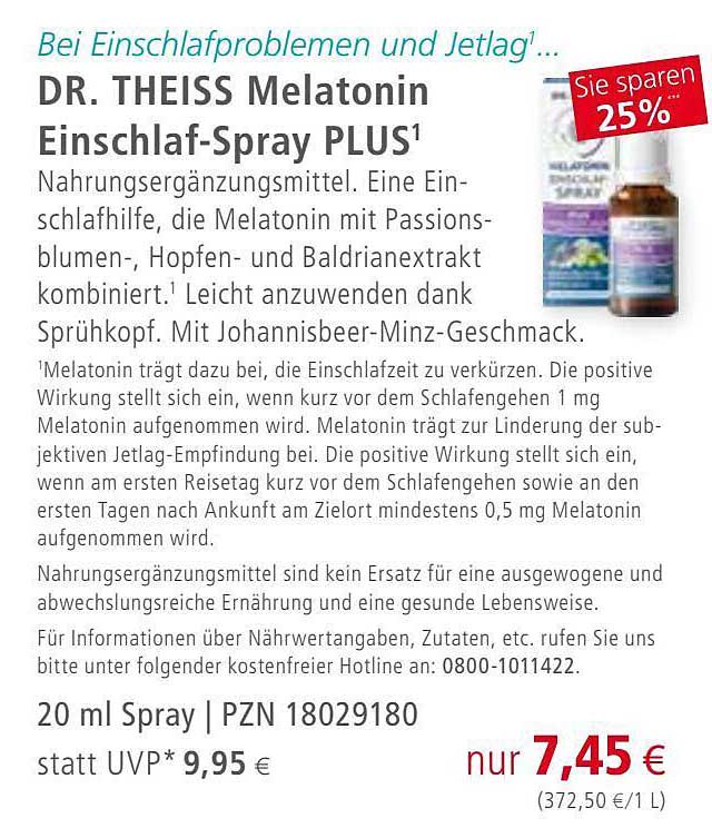 Apotal Dr. Theiss Melatonin Einschlaf-spray Plus