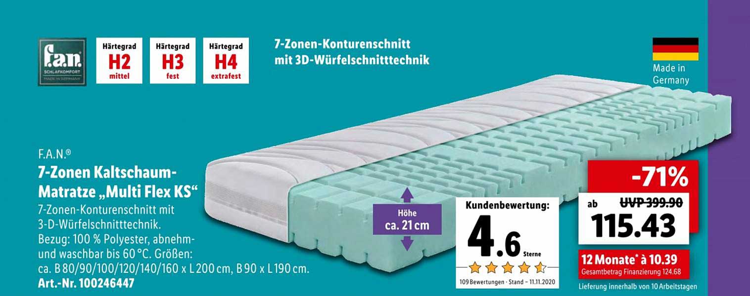 Fan 7 Zonen Kaltschaum Matratze multi Flex Ks Angebot Bei Lidl Fan 7 Zonen Kaltschaum Matratze multi Flex Ks Angebot Bei Lidl