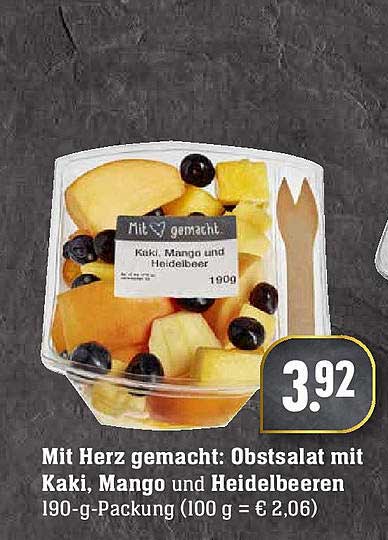 Mit Herz Gemacht: Obstsalat Mit Kaki, Mango Und Heidelbeeren Angebot ...