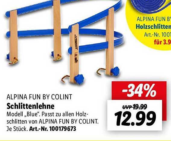 Alpina Fun By Colint Schlittenlehne Angebot bei Lidl