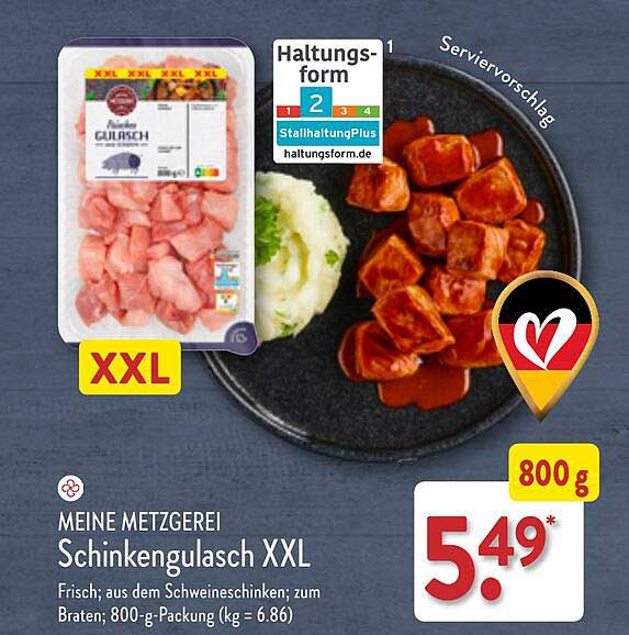 Meine Metzgerei Schinkengulasch Xxl Angebot bei ALDI Nord - 1Prospekte.de