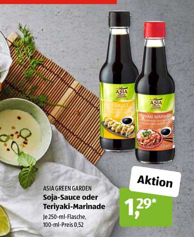 Asia Green Garden Soja-sauce Oder Teriyaki-marinade Angebot bei ALDI sud