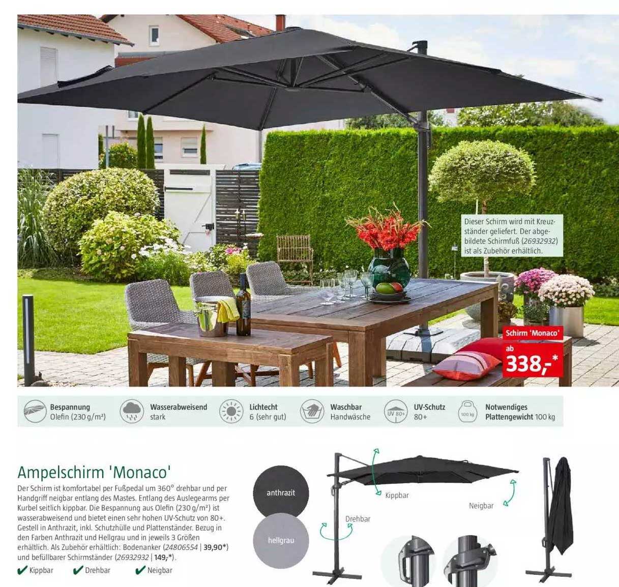 Ampelschirm monaco Angebot Bei Bauhaus 1Prospekte de Ampelschirm monaco Angebot Bei Bauhaus 1Prospekte de