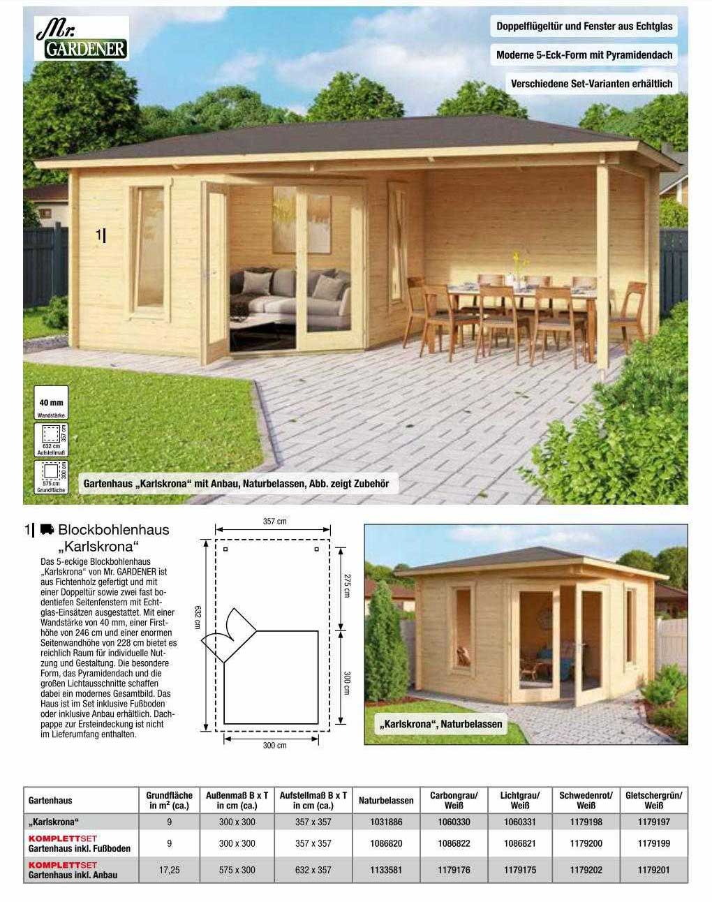Blockbohlenhaus „karlskrona“ Angebot bei Hagebau Fachhandel - 1Prospekte.de