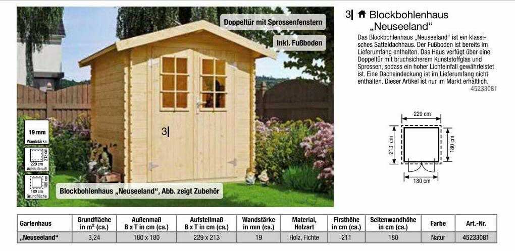 Blockbohlenhaus „neuseeland“ Angebot Bei Hagebau Fachhandel