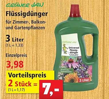 Grüner Jan Flüssigdünger Angebot bei Thomas Philipps