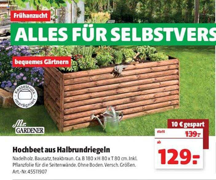 Mr. Gardener Hochbeet Aus Halbrundriegeln Angebot bei Hagebaumarkt