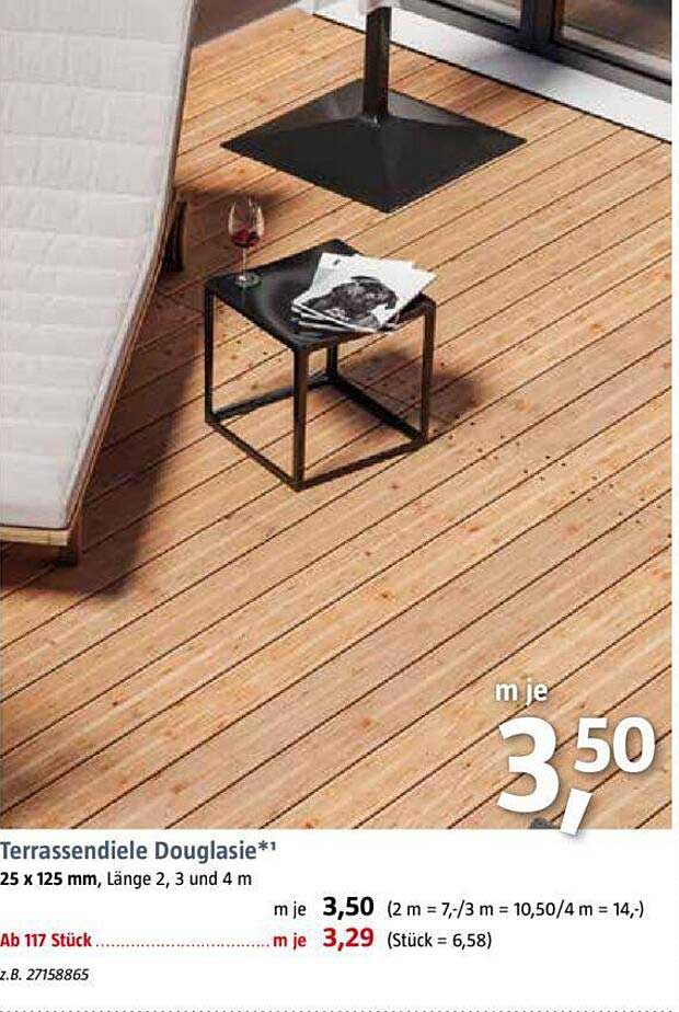 Terrassendiele Douglasie Angebot bei Bauhaus 1Prospekte.de