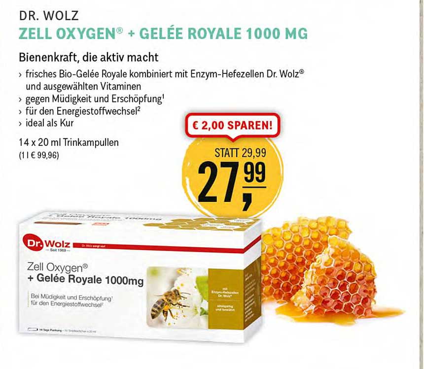 Reformhaus Dr. Wolz Zell Oxygen + Gelée Royale 1000 Mg