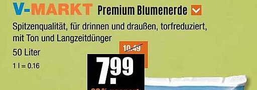 Premium Blumenerde Angebot bei V Baumarkt