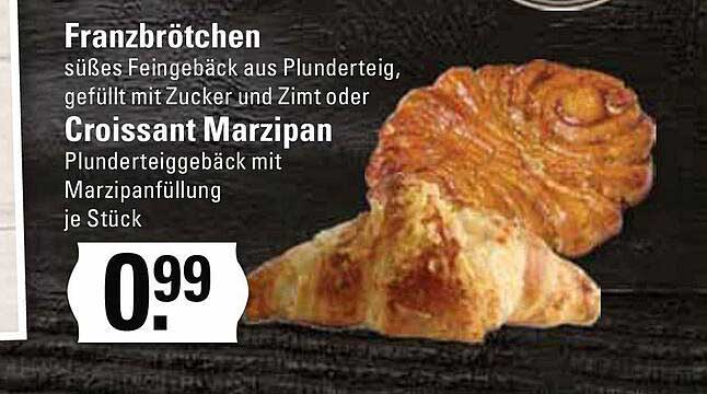 Franzbrötchen Oder Croissant Marzipan Angebot bei EDEKA