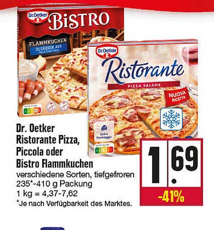 Kupsch Dr. Oetker Ristorante Pizza, Piccola Oder Bistro Flammkuchen