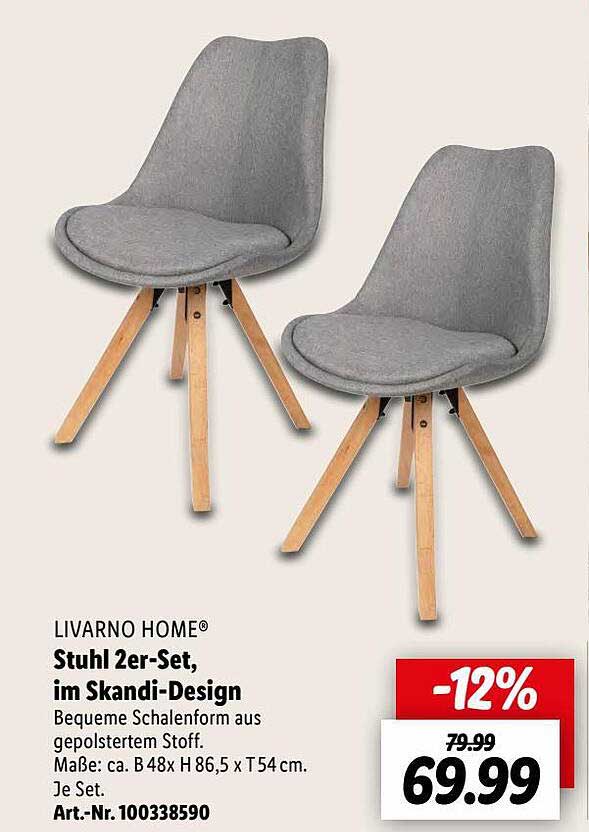 Livarno Home Stuhl Lidl bei Im 2er-set Angebot Skandi-design