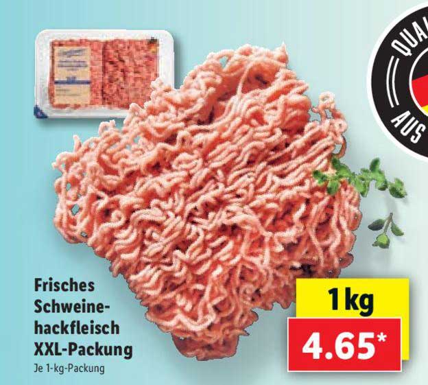 Frisches Schweine Hackfleisch XXL Packung Angebot bei Lidl - 1Prospekte.de