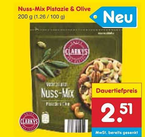bei Netto Angebot Nuss & Marken-Discount Mix Olive Pistazie