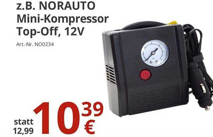 Z.b. Norauto Mini-kompressor Top-off, 12v Angebot bei ATU