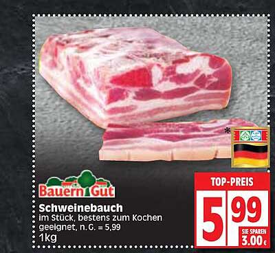 Bauern Gut Schweinebauch Angebot bei EDEKA 1Prospekte.de
