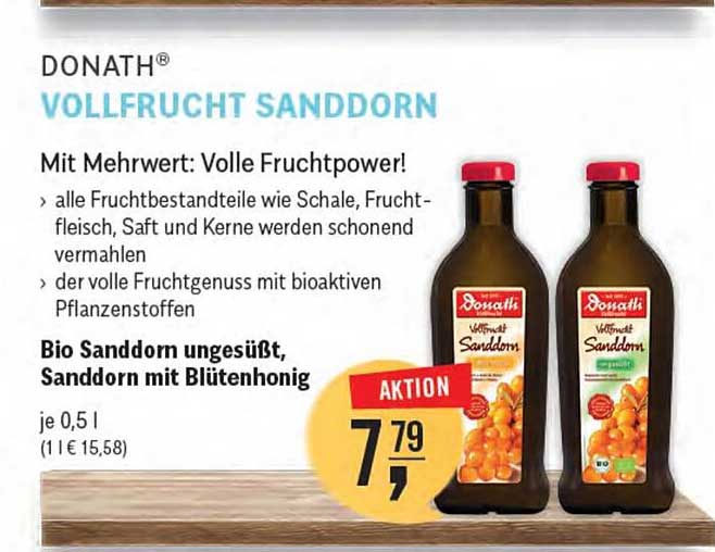 Reformhaus Bacher Donath Vollfrucht Sanddorn