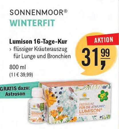 Reformhaus Bacher Sonnenmoor Winterfit Lumison 16-tage-kur