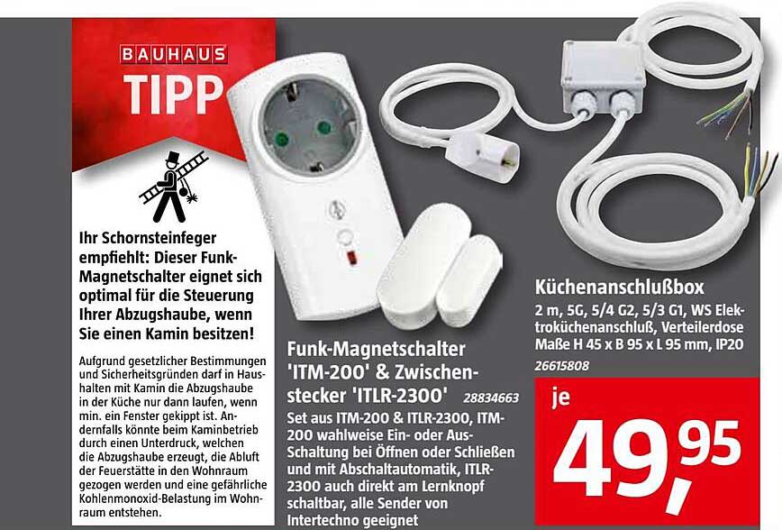 Küchenanschlußbox Oder Funk Magnetschalter Itm 200 Zwischenstecker Itlr 2300 Angebot Bei Bauhaus 5543