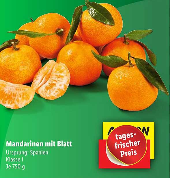 Mandarinen Mit Blatt Angebot bei Lidl - 1Prospekte.de