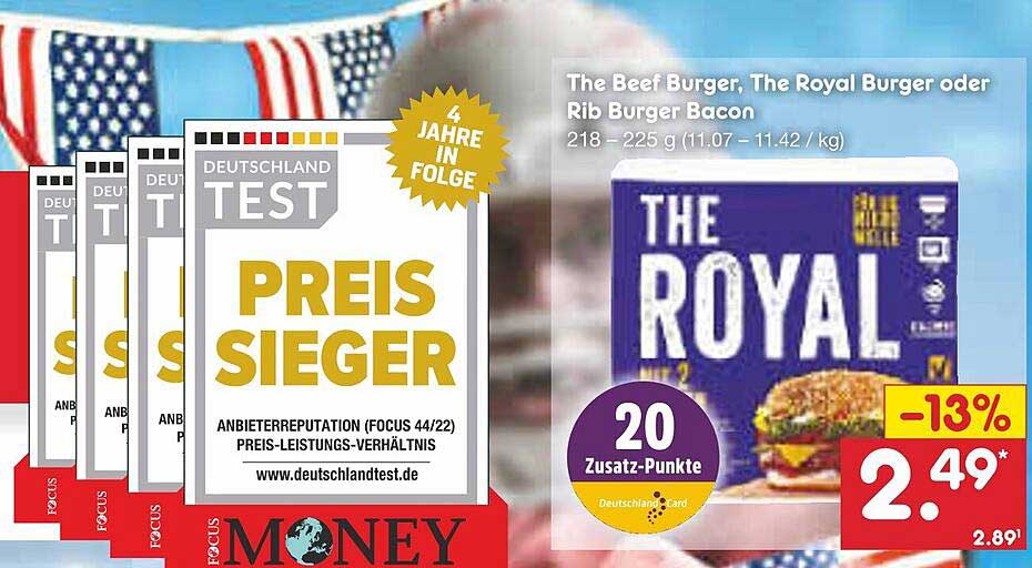 The Beef Burger, The Royal Burger Oder Rib Burger Bacon Angebot bei