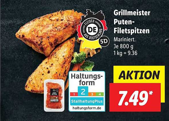 Grillmeister Puten-filetspitzen Angebot bei Lidl