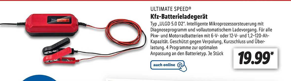 Für den Notfall: KFZ-Batterieladegerät im Lidl-Angebot - CHIP