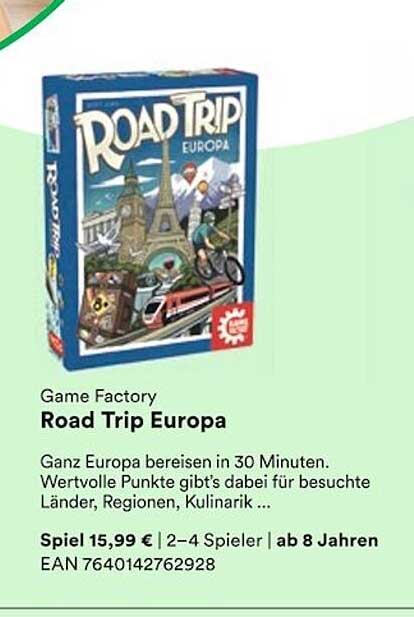 road trip europe game factory